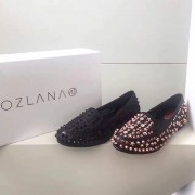 OZLANA OZ3024 春夏铆钉豆豆单鞋 防狼鞋